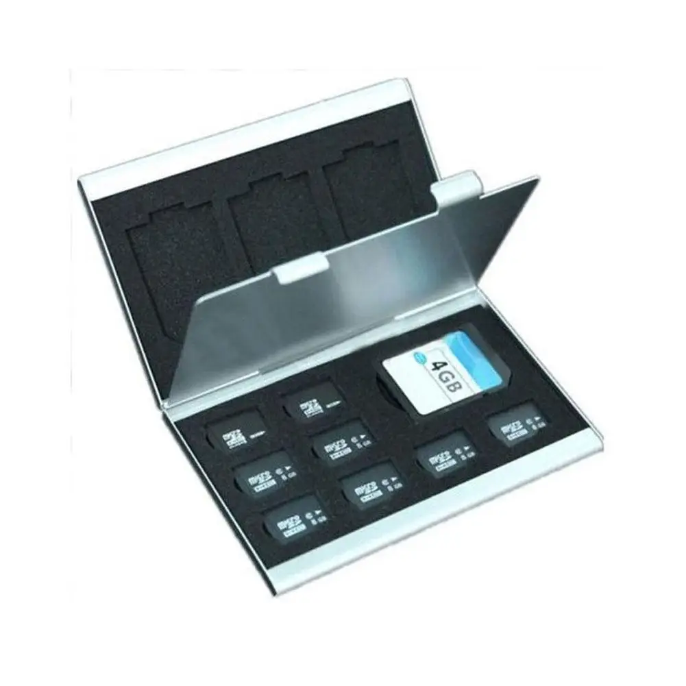 Металлическая алюминиевая микро SD мультимедийная плата карта памяти защитная коробка чехол держатель Контейнер для хранения карточек