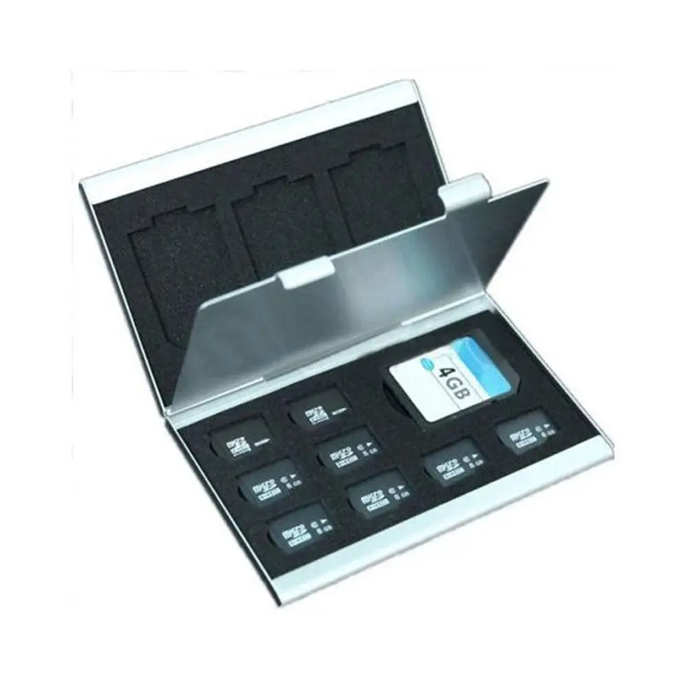Metal Aluminum Micro SD TF MMC Memory Card Storage Box Protector Case