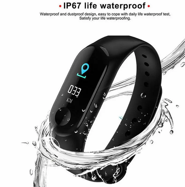 

Smart Wristband Bracelet Watch Heart Rate Monitor Blood Pressure Tracker H3