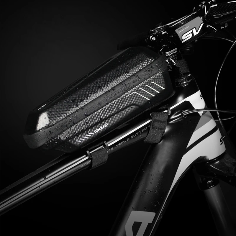 

Waterproof Zipper Cycling Bag Bicycle Front Tube Frame Phone Pouch Bike Tube Pannier Tool Storage Box Cycling Accessories