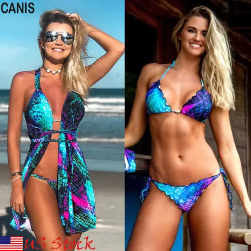 

Women Push-up Padded Bra Bandage Bikini Set Swimsuit Triangle Swimwear Bathing