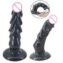 20cm * 4.5cm black Large soft Dildo,Realistic Dildo Anal Plug Waterproof Flexible Penis,Strong Suction Cup,Adult Female Sex Toy