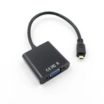 

100pcs 1080P Micro HDMI to VGA Video Converter Adapter Cable For PC Monitor Projector