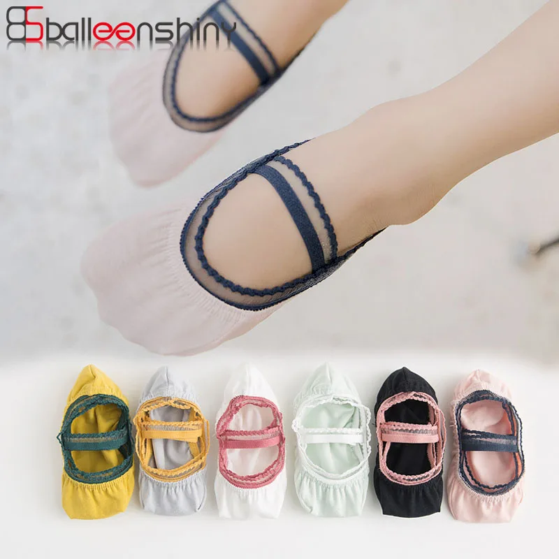 

BalleenShiny New Baby Girl Socks Cotton Kids Toddler Lace Shallow Mouth Invisible Socks Princess Dance Socks Child Socks 2-10T