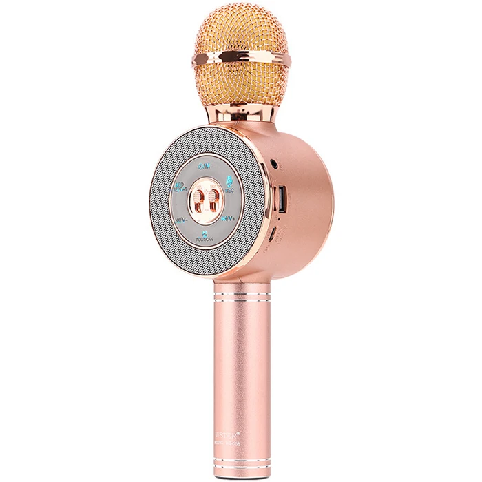 

Excelvan Wireless Microphone Handheld Bluetooth Microphone Mobile Phone Mic with Rotating Lights