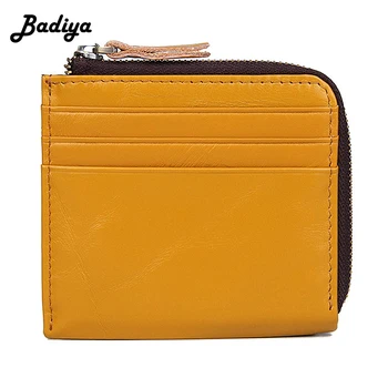 

RFID Genuine Leather Men's Short Clutch Wallet Multi Slots Male Card Holder Business Brief Coin Purse Zipper Cash Pocket For Man