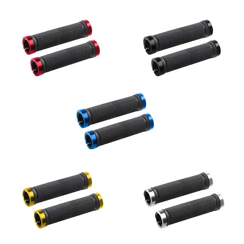 

1 Pair MTB Bike Handlebar Bicycle Grip Anti-Skid Bicycle Grips Accessory Bike Aluminum Alloy + Rubber Shock-Absorbing Parts