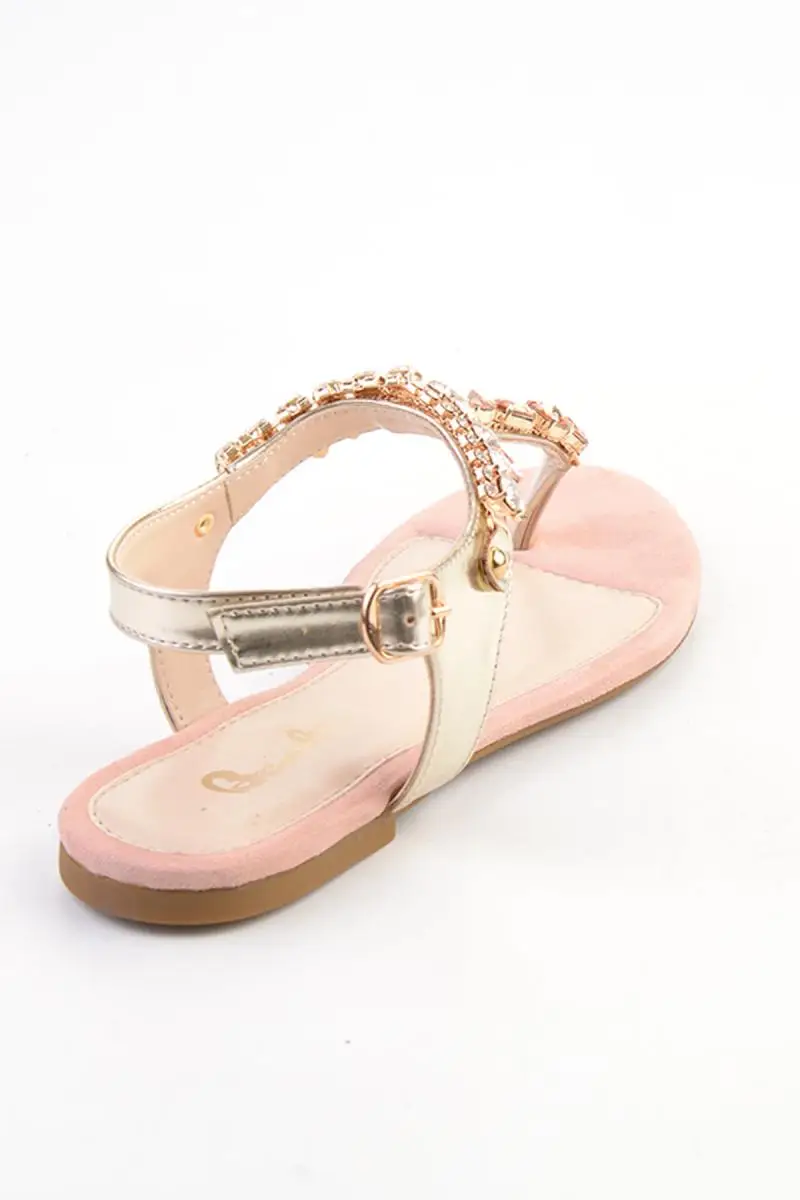 Женские сандалии золотого цвета Bambi F0303359109|Боссоножки и сандалии| |