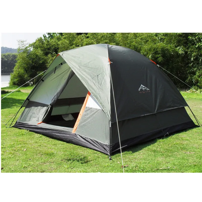 

High Quality 3-4 Person Double Layers Camping Tent Waterproof Anti UV Tents For Outdoor Family Party Hiking Beach Travel Hiking