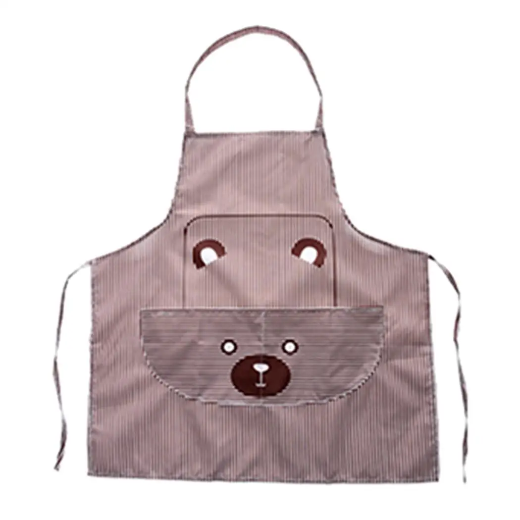 

Cute Bear Striped Pocket Kitchen Restaurant Bib Cooking Durable and convenient to use. Cartoon Apron Cartoon Bear,