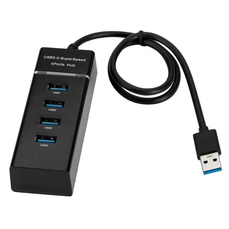 Горячая 4 порта USB 3 0 концентратор супер скорость 5 Гбит/с конвертер кабель адаптер