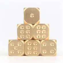 Золотой чистый Цветные Кубики Медь многогранных металла твердых тяжелых кости игральные игры инструмент 13X13X13 мм 15X15X15 мм