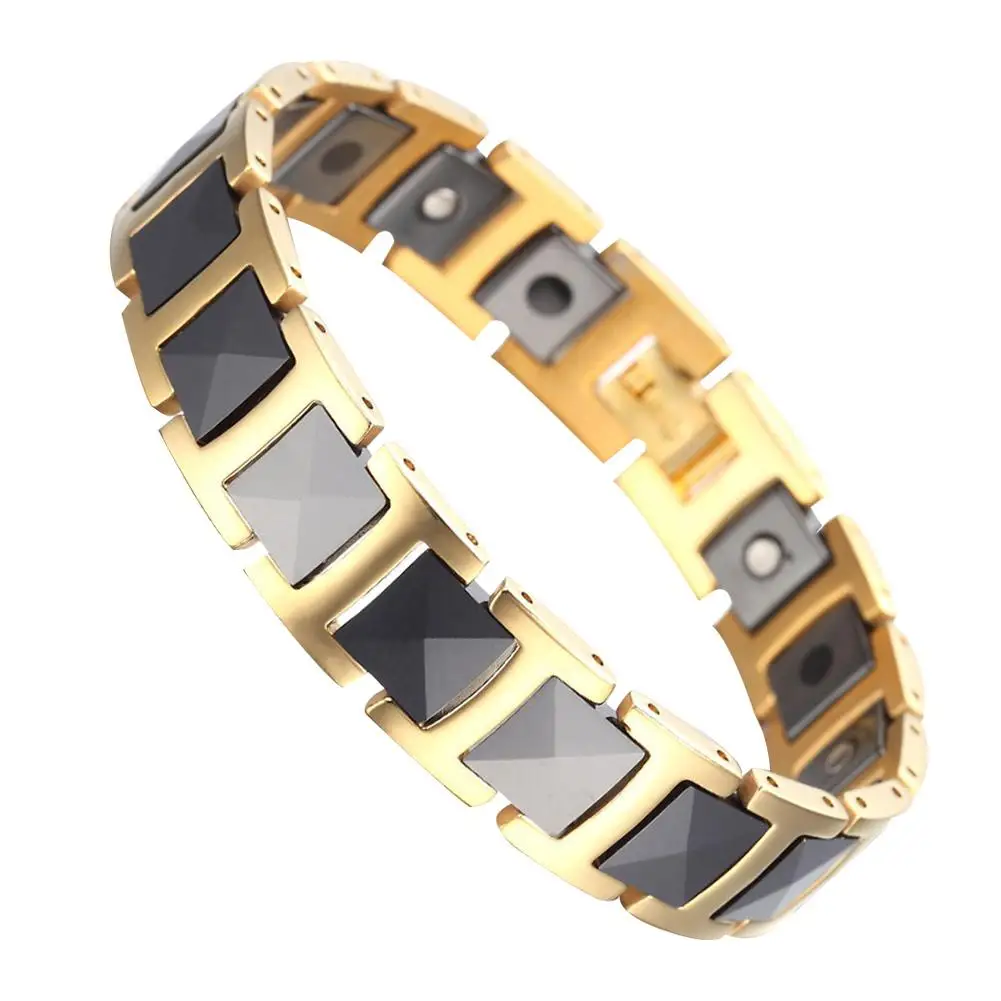 

Adjustable Fashion Bracelet Titanium Magnetic Therapy Ceramic Bangle for Health Care Pain Fatigue Relief