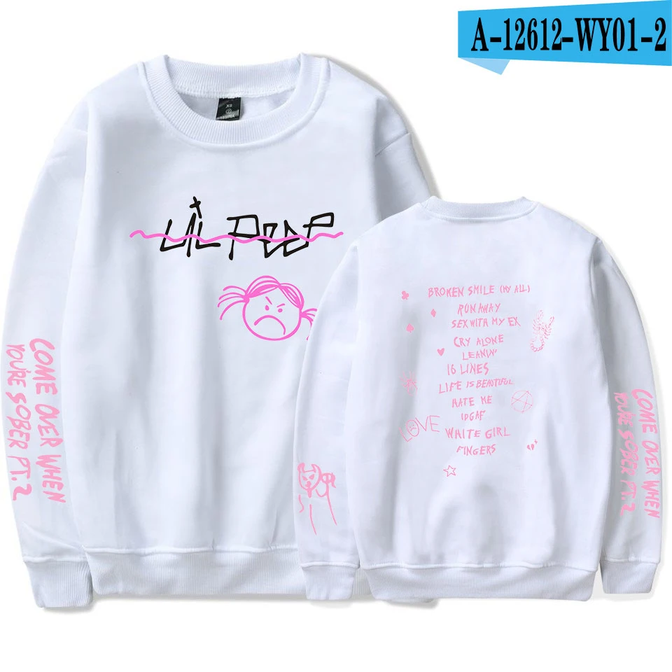 Rep Lil Peep Женская и мужская весенняя одежда новая горячая распродажа Harajuku монолитным длинным рукавом толстовки с принтом Kpops Толстовка Мода 4XL