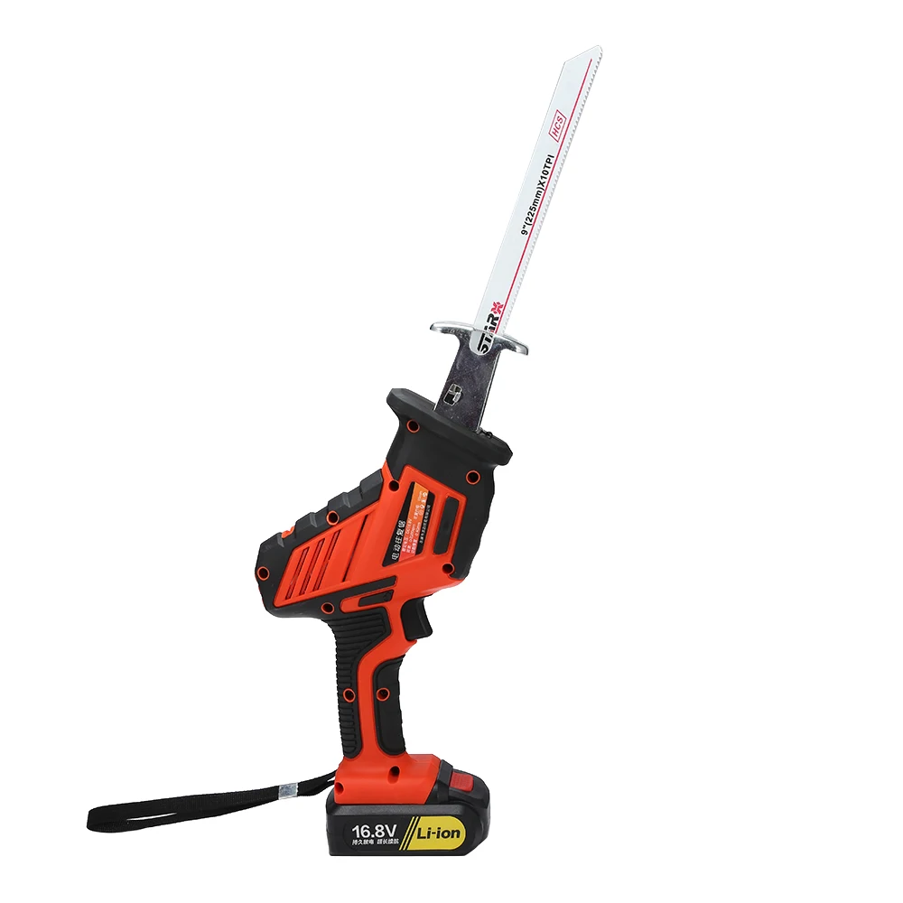 

16.8V Lithium-Ion Battery Reciprocating Saw Woodworking Metal Cutting Saber Adjustable Speed Power Tools Multi-Function Hand Saw