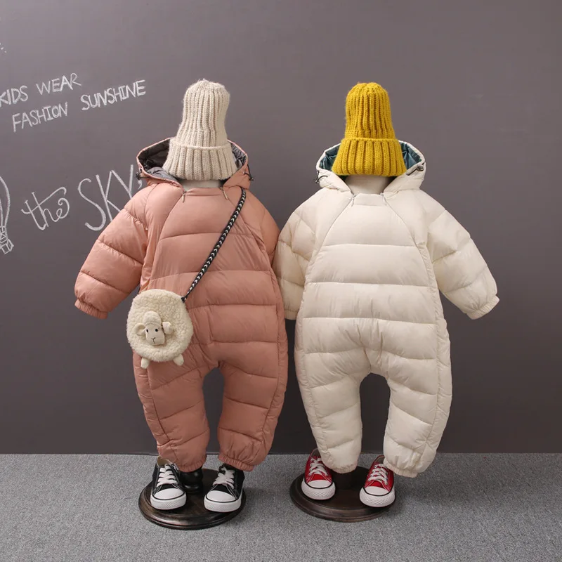 

Outerwear For Boys Winter Kids Warm Jumpsuit Children Zipper Infant Puffer Overall Newborn Baby Romper Clothing Down Jacket