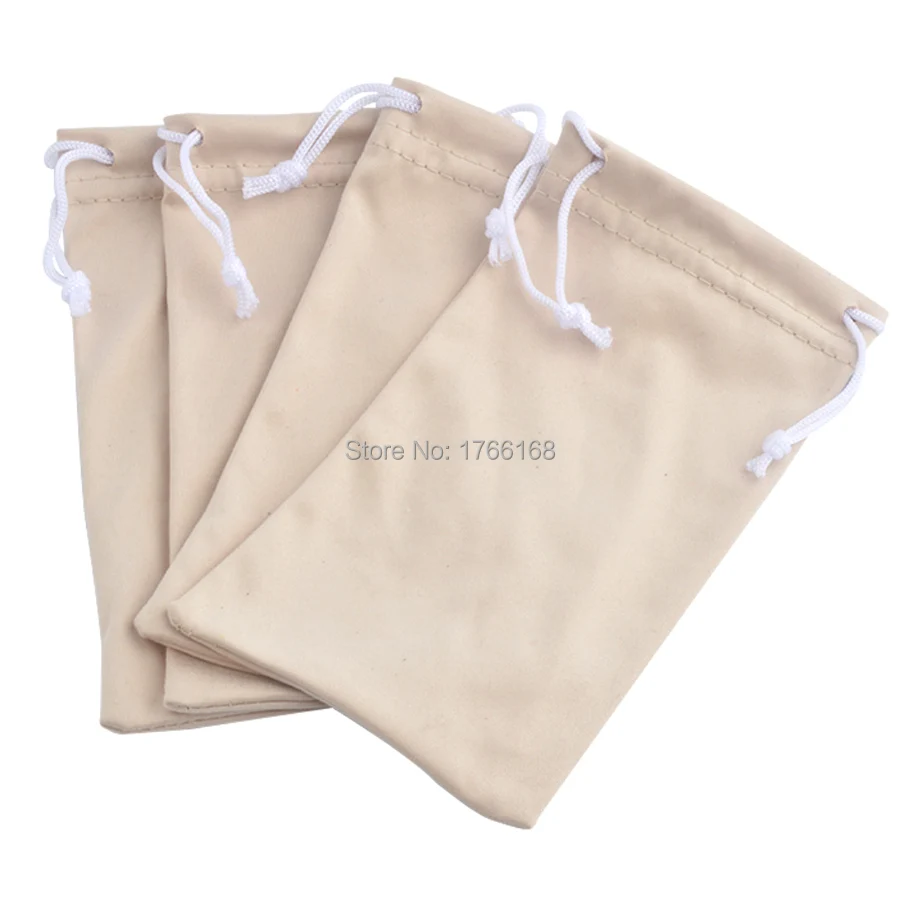 

100PCS 9*17cm 200gsm Beige eyewear Pouch Microfiber Sunglasses Pouch storage bag Custom Glasses Cloth Bag Pouch logo
