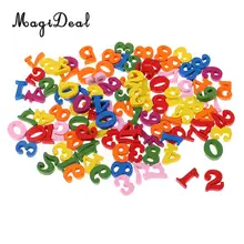 

100 Pieces Small Wooden Numbers 0 to 9 Number for DIY Wood Decor Crafts Kindergarten Primary School Math Mathematics Child Toys