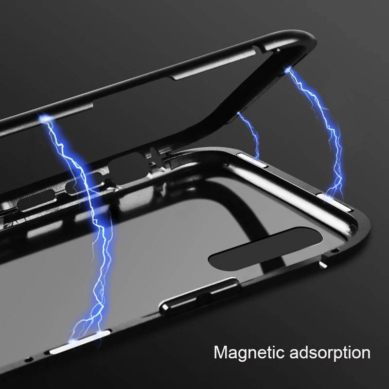 P30Lite P30Pro Магнитный флип чехол для Huawei P30 P20 Mate 20 x Pro Lite стекло твердая задняя крышка