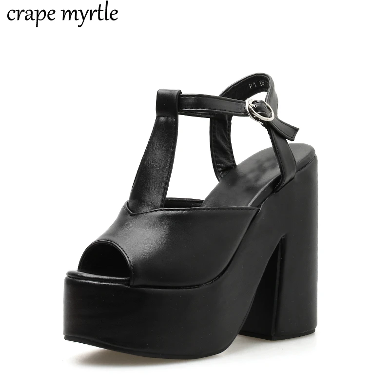 comfy black platform heels