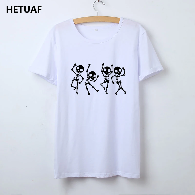 HETUAF esqueleto Halloween camiseta Mujer calavera Punk Rock gráfico camiseta Mujer Cool Mujer camiseta Top Kawaii Camisetas Mujer HETUAF esqueleto Halloween camiseta Mujer calavera Punk Rock gráfico camiseta Mujer Cool Mujer camiseta Top Kawaii Camisetas Mujer