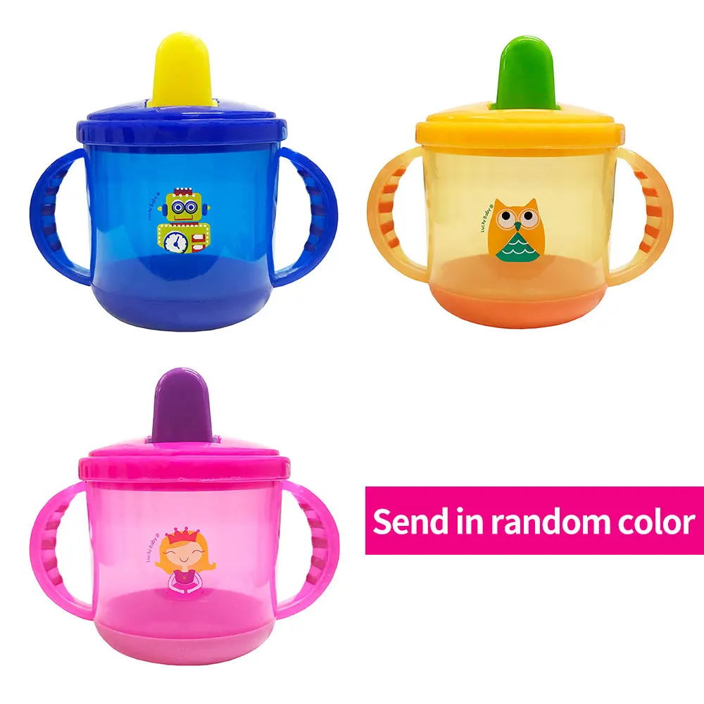 

Baby Spout Sippy Cup With Handle Transition Trainer Cup For nfant Toddlers Child Kids BPA Free Random Color
