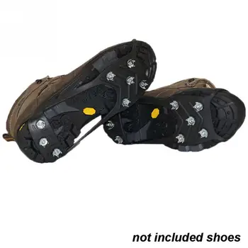 

2pcs Winter Crampons walking anti slip ice snow route camping shoe point Grip climb ice Crampon stretch tight rubber band#1120