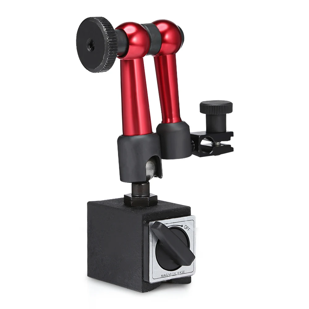 Billige Universal Mini Flexible Messuhr Magnetische Basis Halter Stehen Magnetische Korrektur Gauge Stand Anzeige Werkzeug