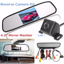 Display da 4.3 pollici Auto Auto Universale Specchio di Retrovisione del Monitor di Backup Telecamera di retromarcia Kit