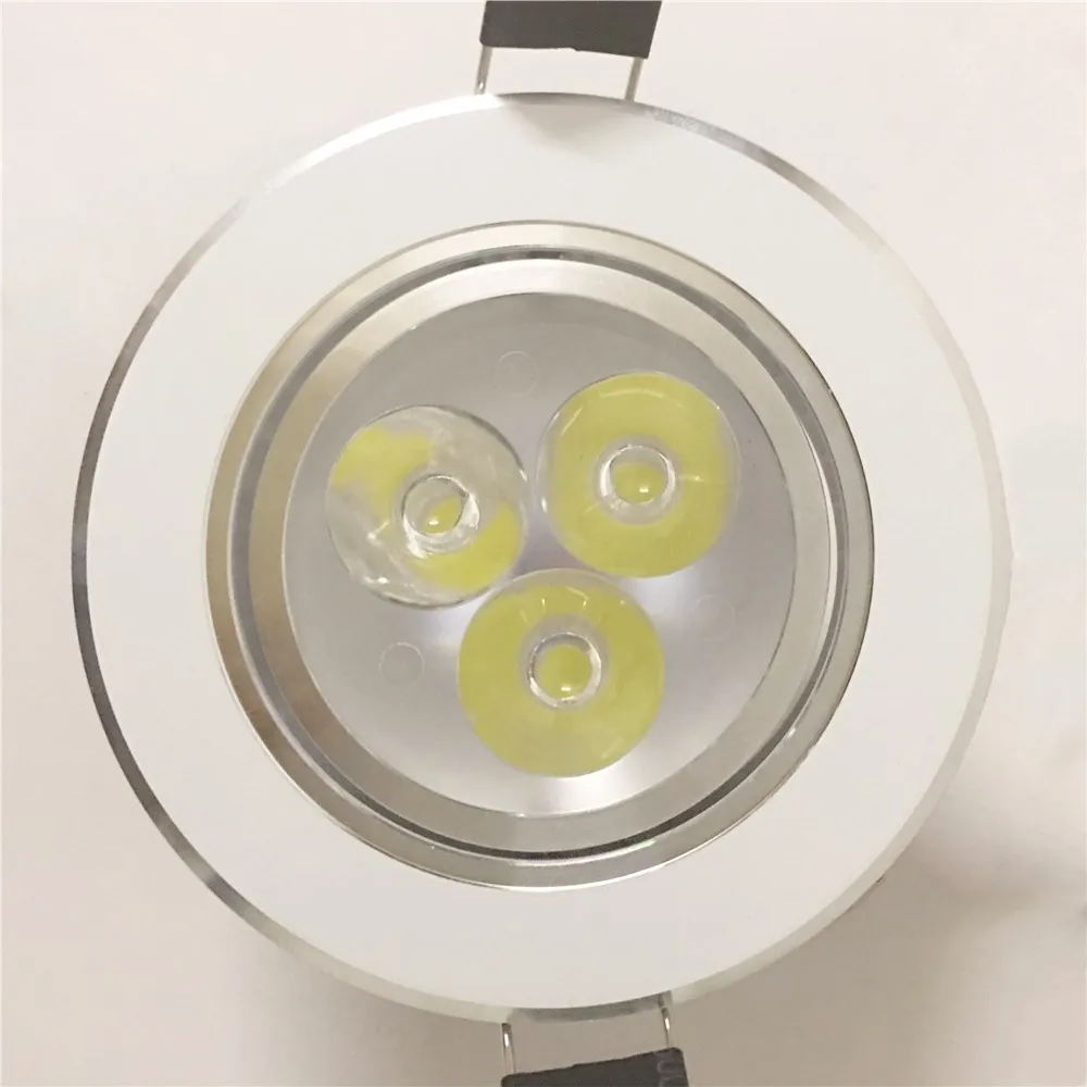 

3W LED Ceiling Lights Recessed downlight Spot lamp Aluminum AC85-265V Luces de techo Luci di soffitto del led Lampy sufitowe