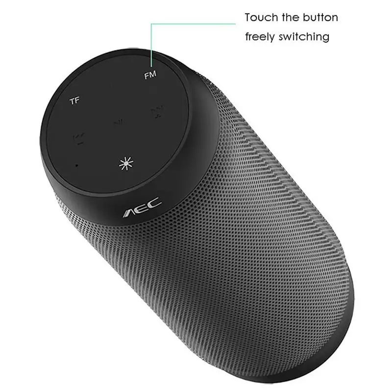 Bluetooth Колонка AEC BQ 615 PRO с цветными светодиодными лампами Hi Fi стерео беспроводная
