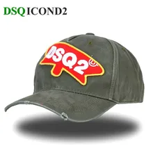 Dsqicond2 Фирменная бейсболка s для мужчин и женщин Dsq вышитый узор ArmyGreen хип-хоп Шапка Кепка с козырьком Регулируемая Кепка Hoeden для мужчин