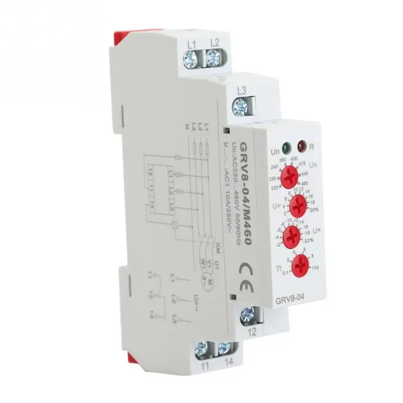 

GRV8-04 3-Phase Voltage Monitoring Relay Sequence Phase Failure Protection relay M460 New Arrival
