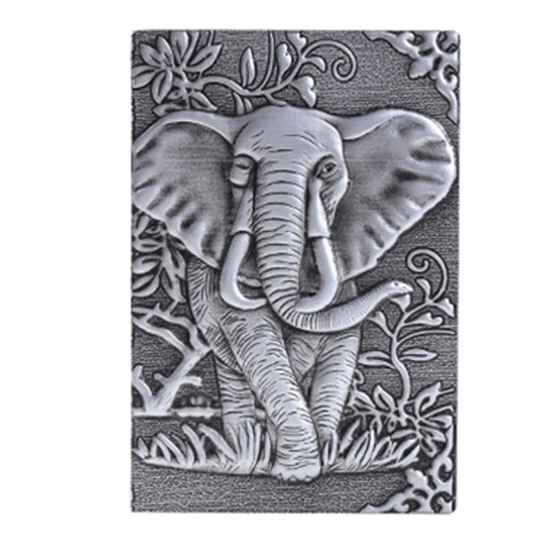 

Elephant Cover A5 Notebook Vintage Journal Retro Notepad Relief Effect Cute European Diary Office Stationery Kawaii