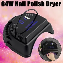 100 V-240 V Перезаряжаемые 64 W Pro UV 32 шт. светодиодный гель лак для ногтей искусство ногтей сушильная машина маникюрная лампа таймер штепсельная вилка американского стандарта таймеры Сенсор инфракрасный