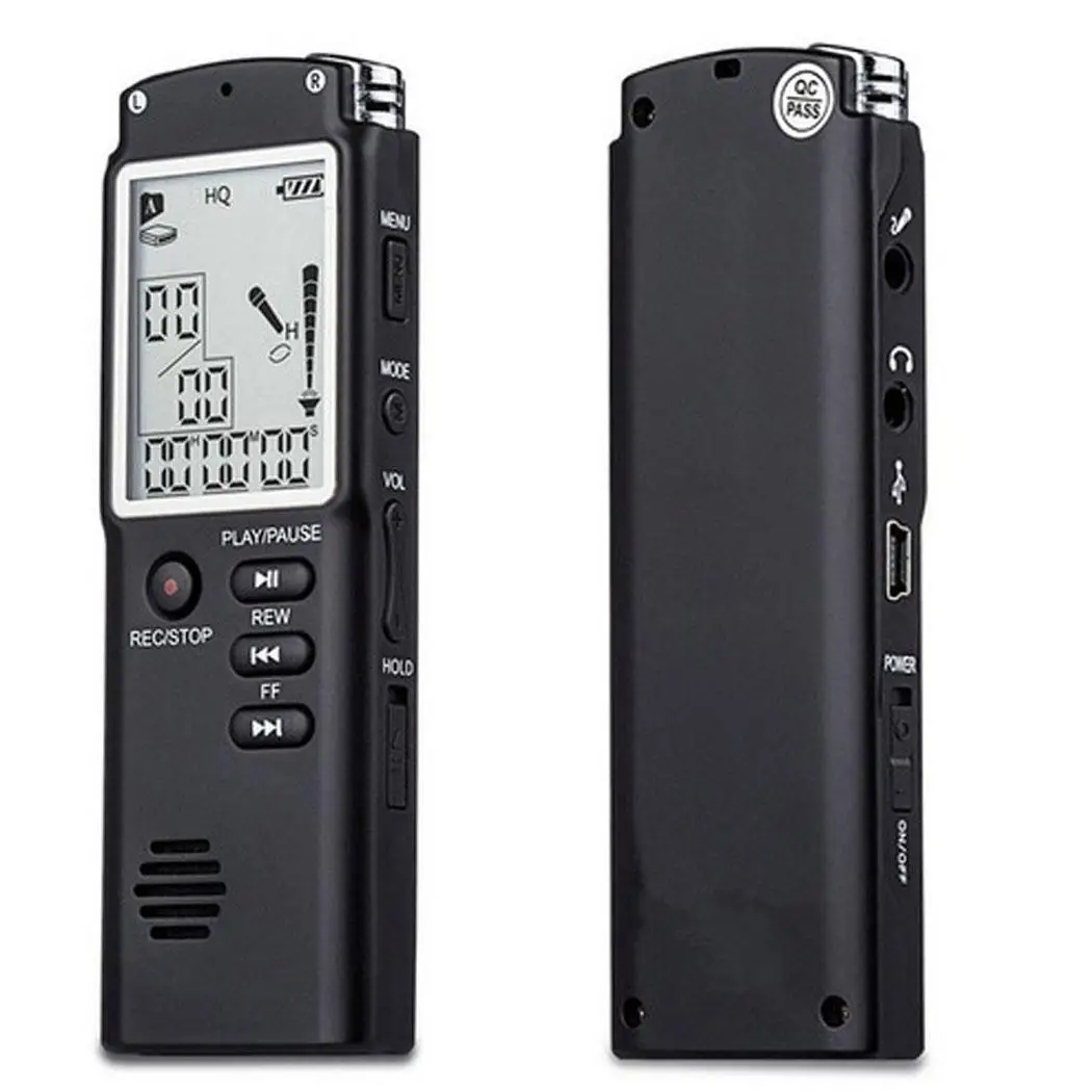 Mini Portable Digital Voice Recorder Rechargeable Dictaphone 8GB MP3 Player One key recording, very convenient