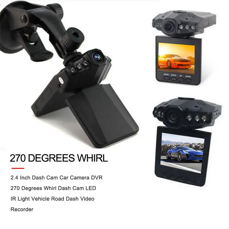 2 4 дюйма DC 5 V видео видеорегистратор для автомобиля DVR 270 градусов Вихрь
