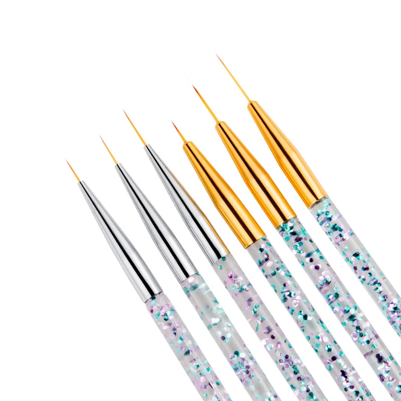 

3Pcs 7/9/11/15mm Nail Art Liner Brush Painting Flower Drawing Lines Grid Stripe Manicure Acrylic UV Gel Pen DIY Tips Design Set