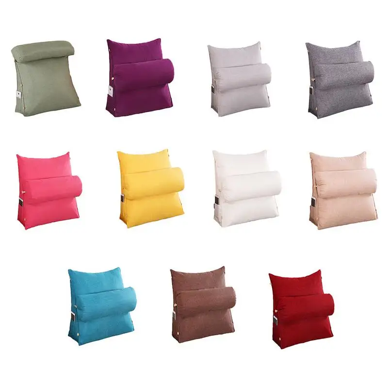 المنسوجات المنزلية وسادة مثلث عادي اللون وسادة القطن و الكتان مسند الظهر كنبة مكتب وسادة السرير وسادة