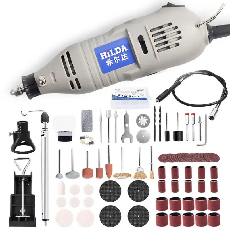 

98pcs/set 150W Mini Electric Drill Grinder Kit Rotary Tool Polish Accessory Dremel Rotary Mini Grinding Machine Drill Grinder