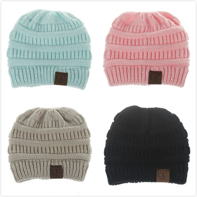 

New Fashion 2019 Winter Baby Toddler Kid Girl Boy Warm Cute Ponytail Beanie Beanie Hat Cap 6 color