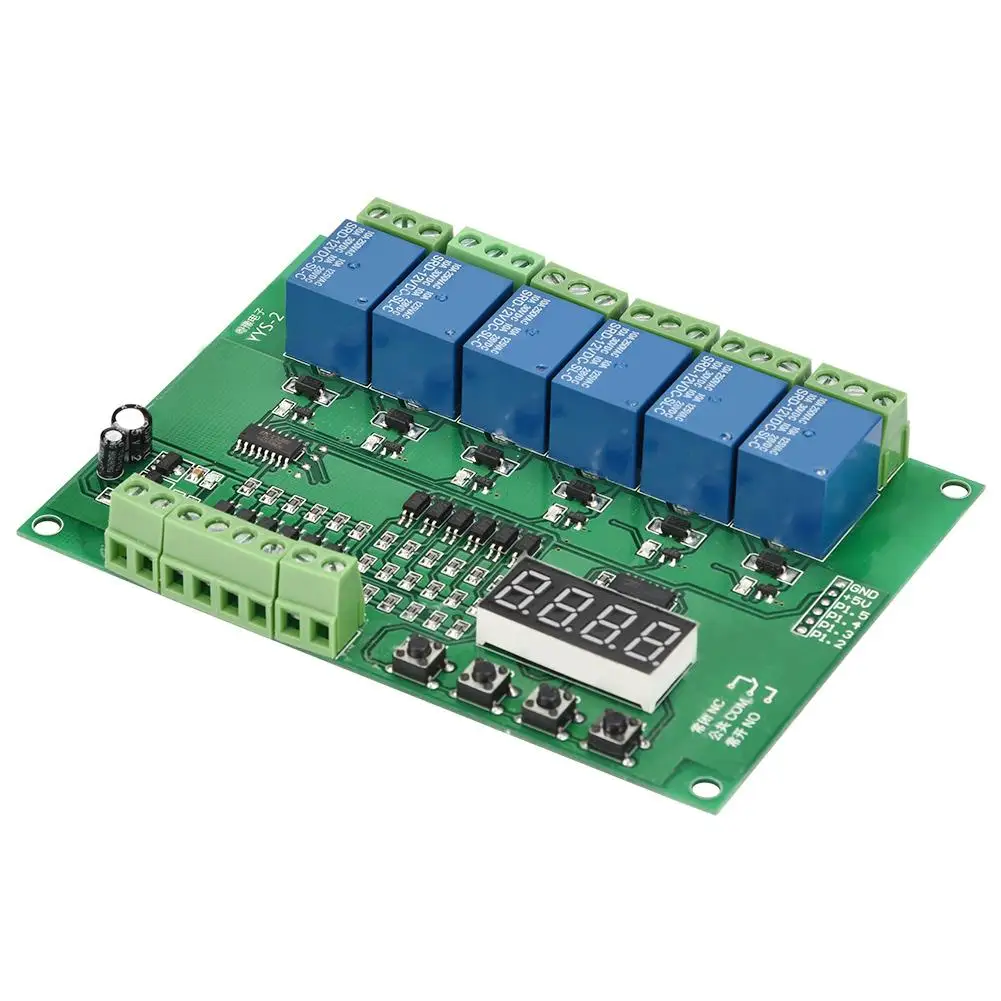 

YYS-2 6-Channel Programmable Relay Module Delay Self-locking Jog Interlock Switch fashion hot