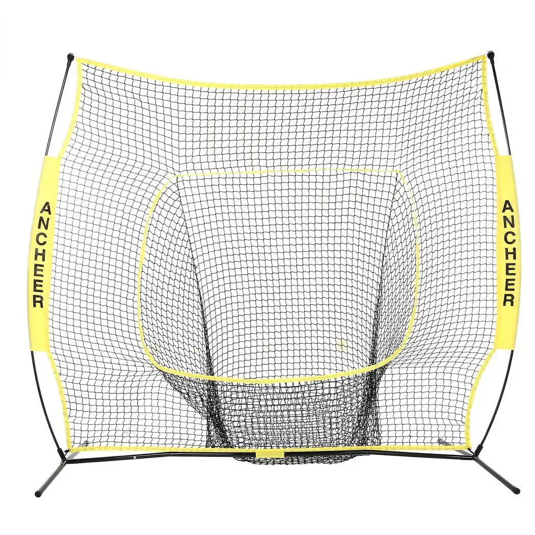 

Portable Softball Training Net 7 x 7ft Baseball Softball Practice Net with Durable Bow Frame Compact Carrying Bag Outdoor Sports