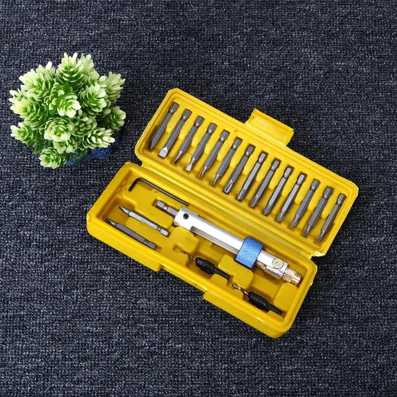 20Pcs Half Time Drill Driver Multifunction 16 Head Screwdriver Sets with Countersink Bits Allen Wrench Drilling Drill Hand Tools