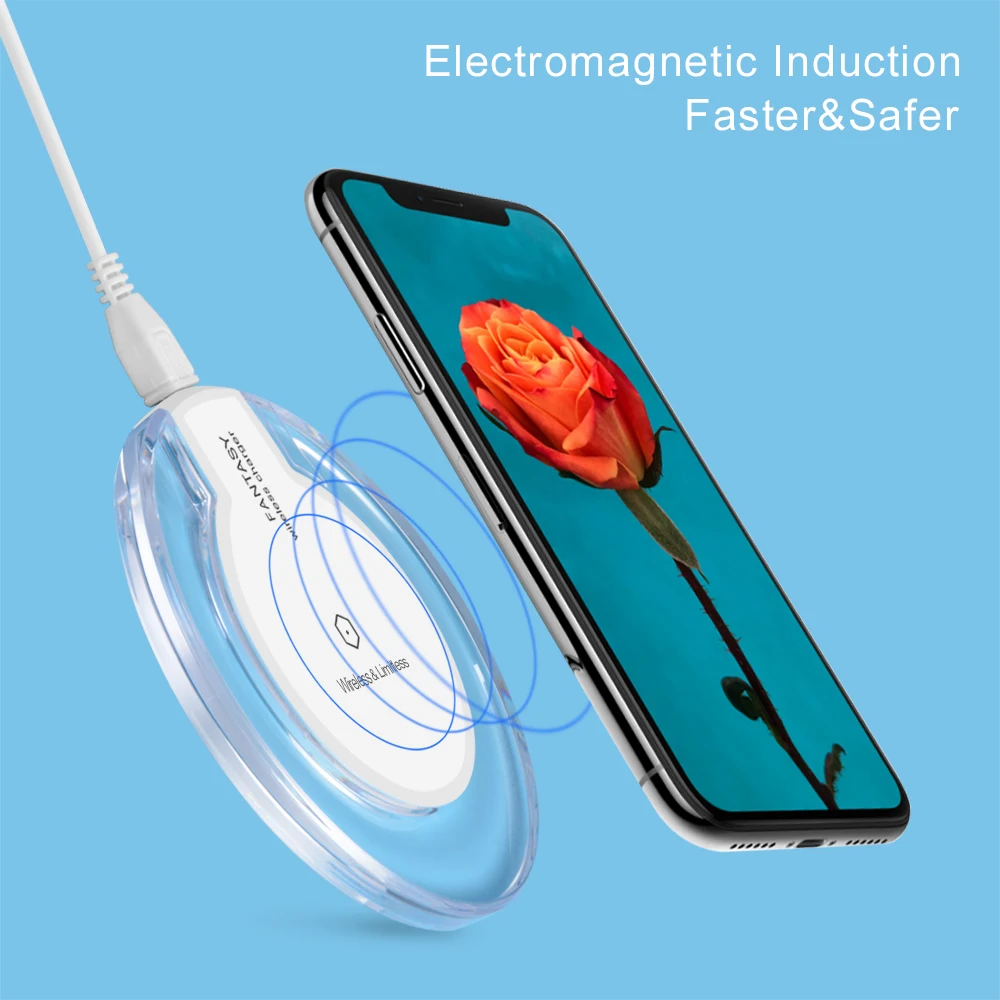 

Essien New Ultra-Thin Crystal wireless Charger for Samsung Galaxy S8 S9 Plus Fast Charge Wireless Charging for iphone X 7 8 Plus