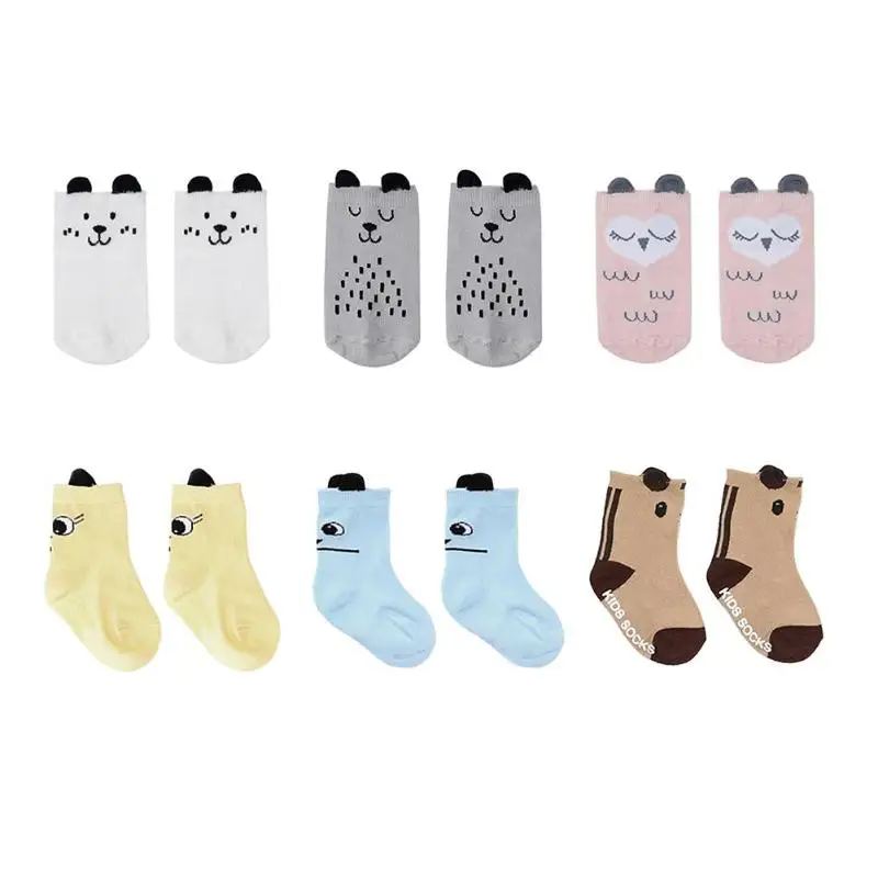 

Newborn Cotton Infant Girls Socks Kids Boys Girls 3D Cartoon Print Kids Socks Girls Cotton Anti-slip Warm Floor Socks