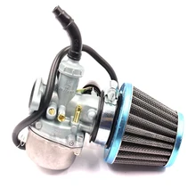 19mm Motorcycle Dirt Bike Go Kart Carburetor and Air Filter With Right Hand Choke for 50cc 70cc 90cc 110cc 125cc ATV goofit pz19 carburetor with air filter for chinese 50cc 70cc 90cc 110cc 125cc atv scooter dirt bike group 101