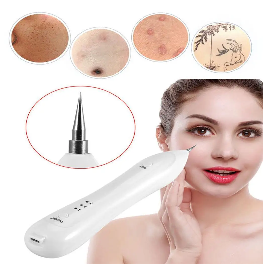 

2019 Electric Ion Mole Spot Removal Machine Freckle Remover Pen Face Skin Care Needles Device Mole Removal Pen Salon Beauty