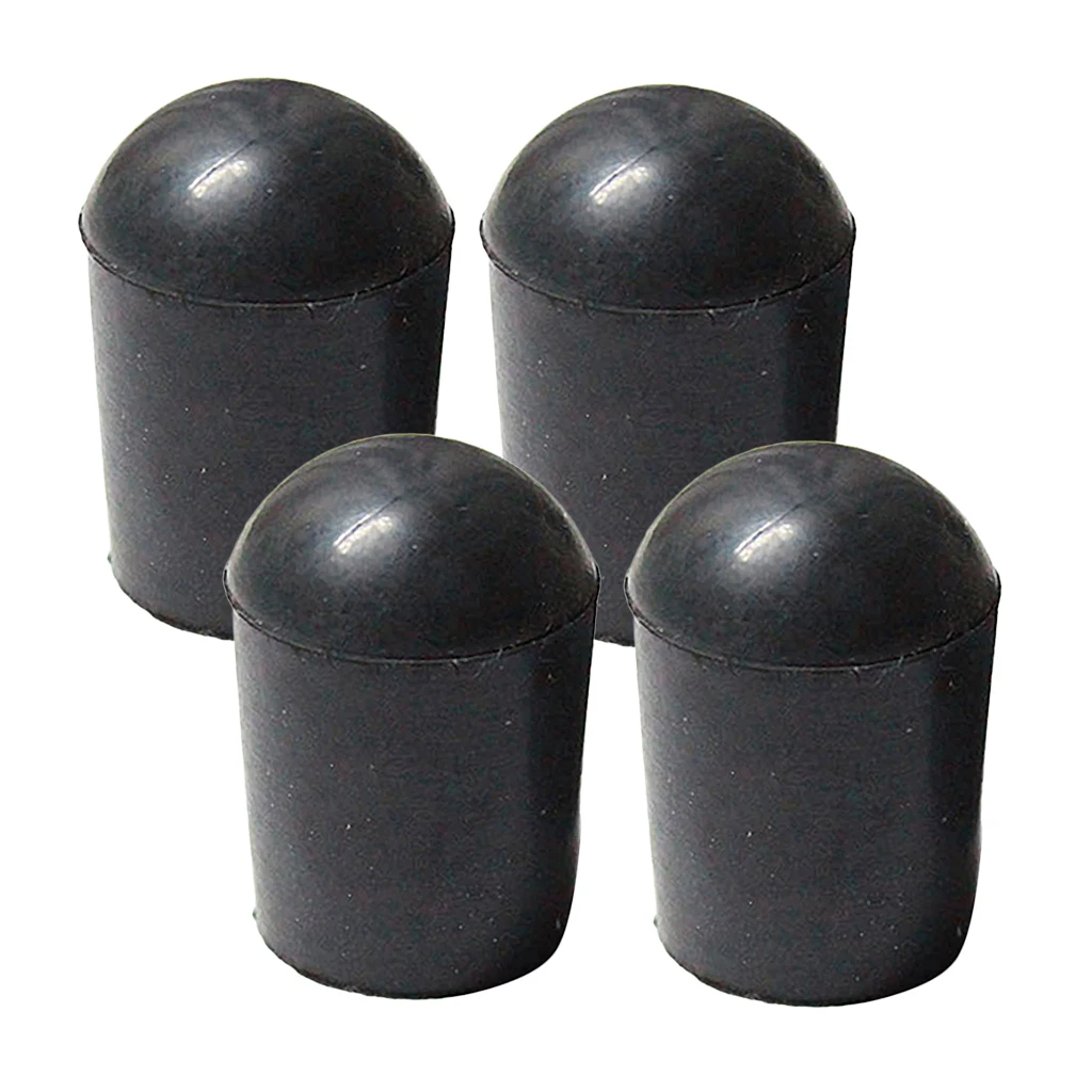 

4 Pcs Black Rubber Tip 10mm Diameter for Upright Double Bass Endpin