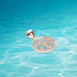 Подлинная 925 серебро круг бренд Подвески Розовое золото циркон для женщин ювелирные изделия хорошее интимные аксессуары Оптовая продажа